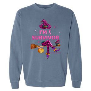 In October IM Survivor We Wear Pink Breast Cancer Garment-Dyed Sweatshirt