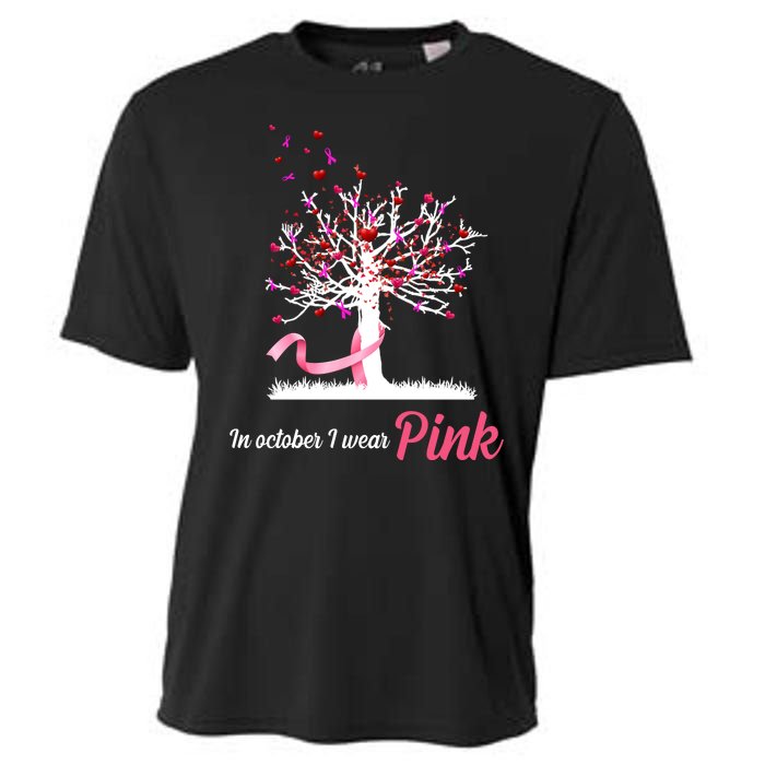 In October I Wear Pink Breast Cancer Tree Of Life Cooling Performance Crew T-Shirt