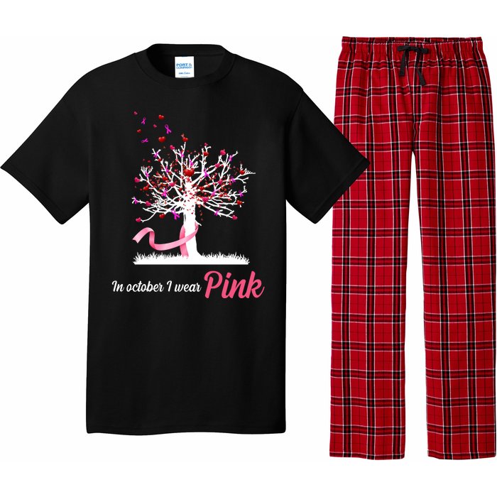 In October I Wear Pink Breast Cancer Tree Of Life Pajama Set