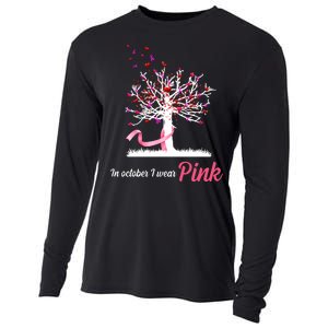 In October I Wear Pink Breast Cancer Tree Of Life Cooling Performance Long Sleeve Crew