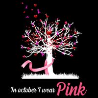 In October I Wear Pink Breast Cancer Tree Of Life Premium T-Shirt