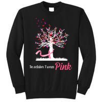 In October I Wear Pink Breast Cancer Tree Of Life Tall Sweatshirt