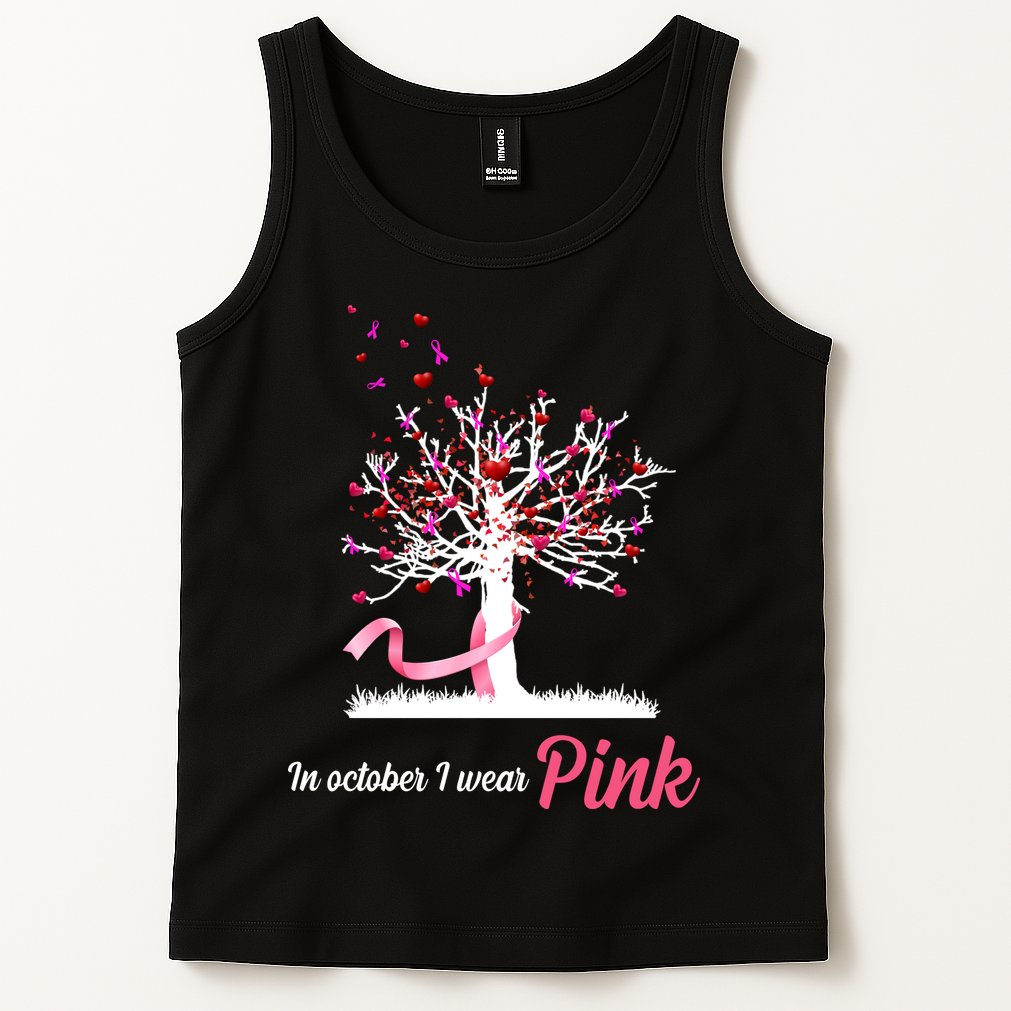 In October I Wear Pink Breast Cancer Tree Of Life Tank Top