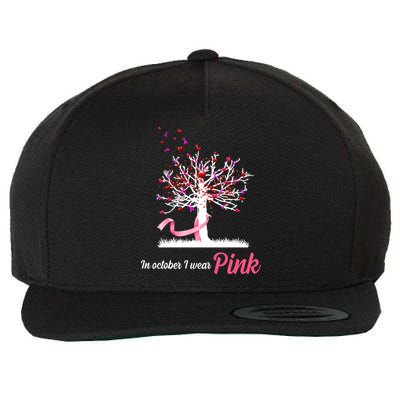 In October I Wear Pink Breast Cancer Tree Of Life Wool Snapback Cap