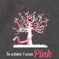 In October I Wear Pink Breast Cancer Tree Of Life Vector Backpack