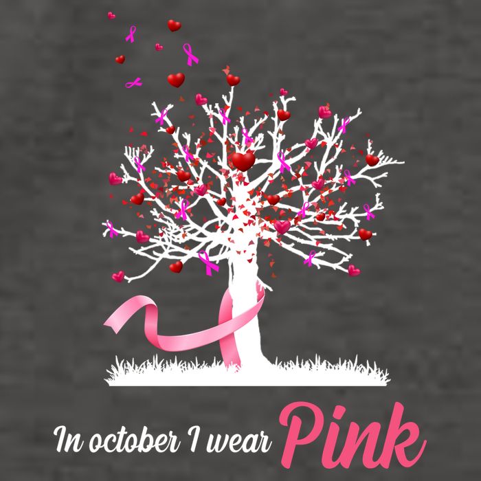 In October I Wear Pink Breast Cancer Tree Of Life Vector Backpack