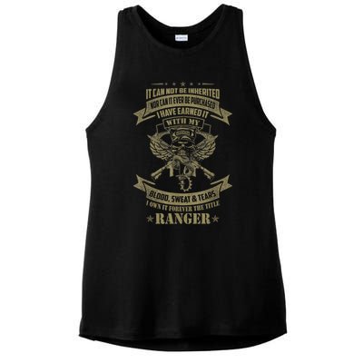 I Own It Forever The Title US Army Ranger Veteran Gift Ladies PosiCharge Tri-Blend Wicking Tank