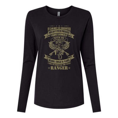 I Own It Forever The Title US Army Ranger Veteran Gift Womens Cotton Relaxed Long Sleeve T-Shirt