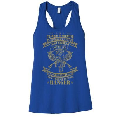 I Own It Forever The Title US Army Ranger Veteran Gift Women's Racerback Tank