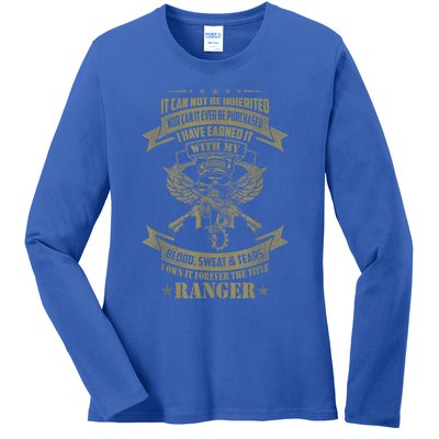 I Own It Forever The Title US Army Ranger Veteran Gift Ladies Long Sleeve Shirt