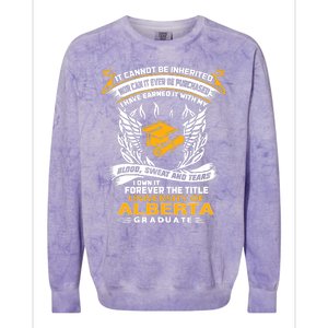 I Own It Forever The Title University Of Alberta Graduate Colorblast Crewneck Sweatshirt