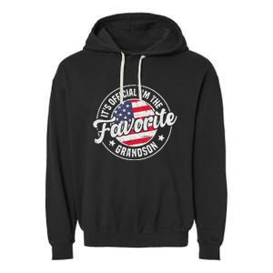 Its O.F.F.I.C.I.A.L Im The Favorite Grandson Garment-Dyed Fleece Hoodie