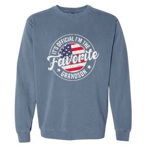 Its O.F.F.I.C.I.A.L Im The Favorite Grandson Garment-Dyed Sweatshirt