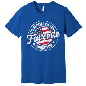 Its O.F.F.I.C.I.A.L Im The Favorite Grandson Premium T-Shirt