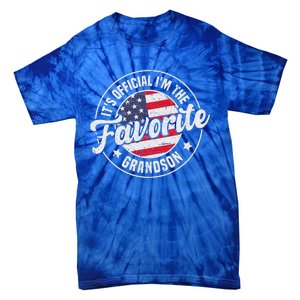 Its O.F.F.I.C.I.A.L Im The Favorite Grandson Tie-Dye T-Shirt