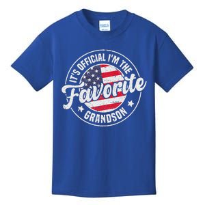 Its O.F.F.I.C.I.A.L Im The Favorite Grandson Kids T-Shirt