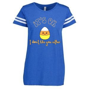 Its Ok I Dont Like You Either Cute Candy Halloween Enza Ladies Jersey Football T-Shirt