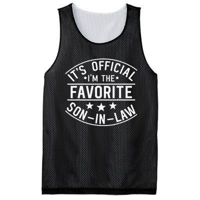 It's Official I'm the Favorite Son in Law Family Matching Mesh Reversible Basketball Jersey Tank