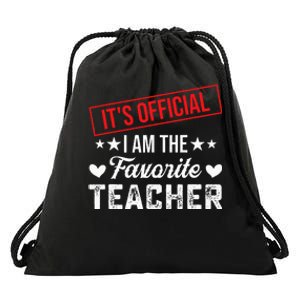 It's O.fficial I'm The Favorite Teacher  Drawstring Bag