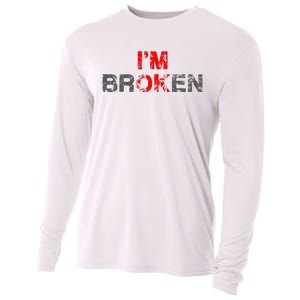 Im Ok Im Broken Invisible Illness Men Women I Am Ok Broken Cooling Performance Long Sleeve Crew