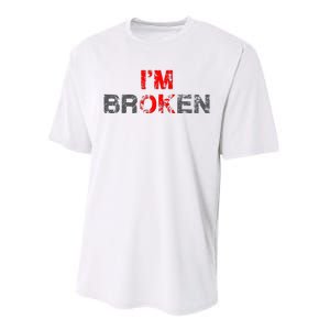 Im Ok Im Broken Invisible Illness Men Women I Am Ok Broken Performance Sprint T-Shirt