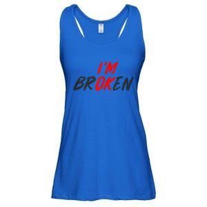 I'm Ok I'm Broken Invisible Illness  Wo Mental Aware Ladies Essential Flowy Tank