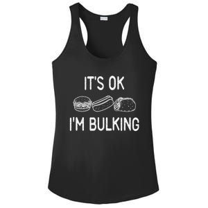 It's Ok I'm Bulking Funny Cheat Day Fitness Workout Gift Ladies PosiCharge Competitor Racerback Tank