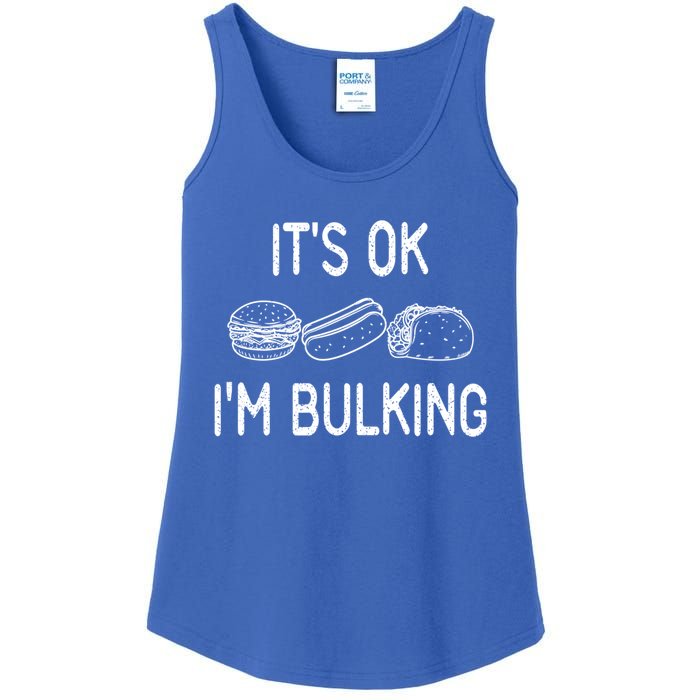 It's Ok I'm Bulking Funny Cheat Day Fitness Workout Gift Ladies Essential Tank