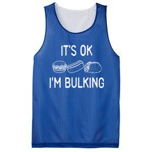 It's Ok I'm Bulking Funny Cheat Day Fitness Workout Gift Mesh Reversible Basketball Jersey Tank