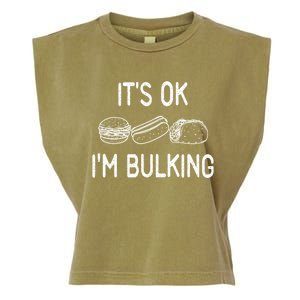 It's Ok I'm Bulking Funny Cheat Day Fitness Workout Gift Garment-Dyed Women's Muscle Tee