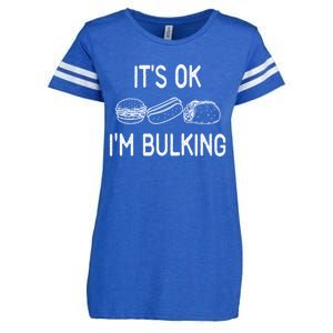 It's Ok I'm Bulking Funny Cheat Day Fitness Workout Gift Enza Ladies Jersey Football T-Shirt