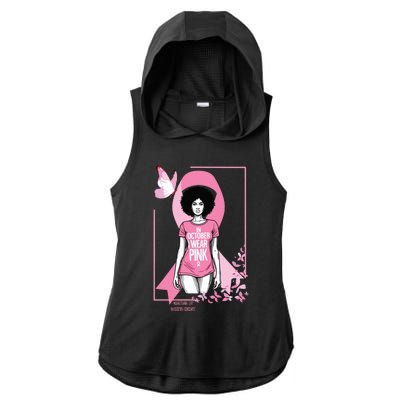 In October I Wear Apparel Ladies PosiCharge Tri-Blend Wicking Draft Hoodie Tank