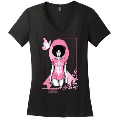 In October I Wear Apparel Women's V-Neck T-Shirt