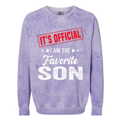 Its Official Im The Favorite Son Colorblast Crewneck Sweatshirt