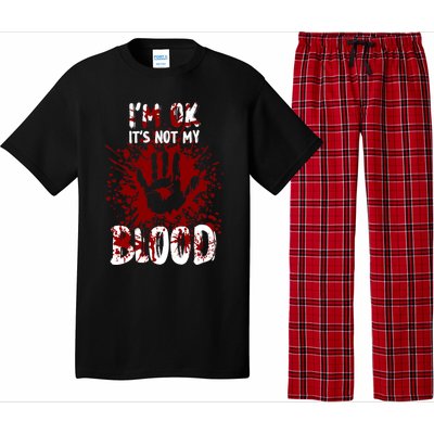 Im Ok Its Not My Blood Sarcastic Halloween Pajama Set