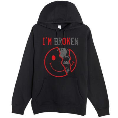 IM Ok IM Broken Invisible Illness I Am Ok Broken Premium Pullover Hoodie