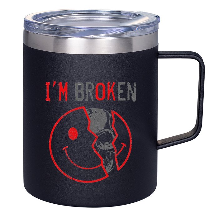 IM Ok IM Broken Invisible Illness I Am Ok Broken 12oz Stainless Steel Coffee Mug