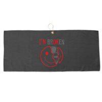 IM Ok IM Broken Invisible Illness I Am Ok Broken Large Microfiber Waffle Golf Towel