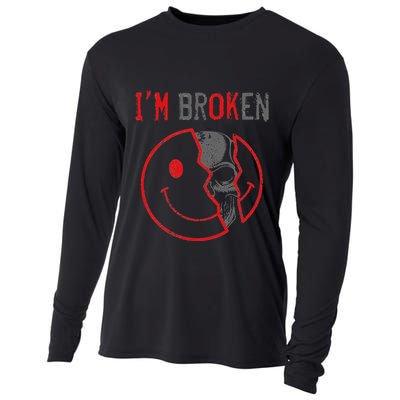 IM Ok IM Broken Invisible Illness I Am Ok Broken Cooling Performance Long Sleeve Crew