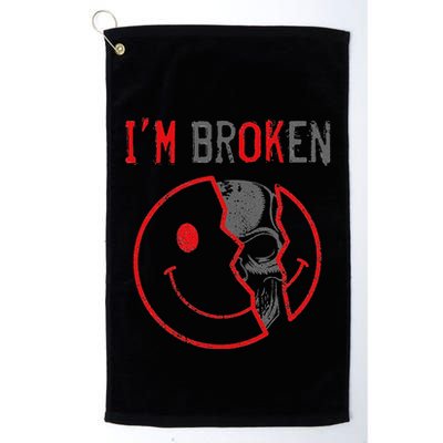 IM Ok IM Broken Invisible Illness I Am Ok Broken Golf Towel