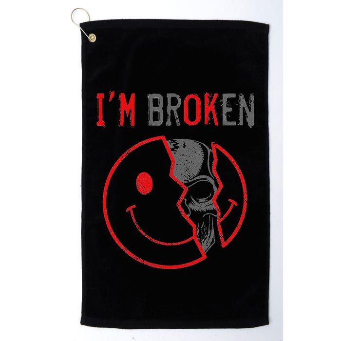 IM Ok IM Broken Invisible Illness I Am Ok Broken Golf Towel