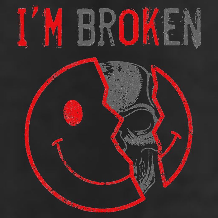 IM Ok IM Broken Invisible Illness I Am Ok Broken Golf Towel