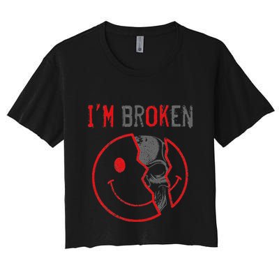 IM Ok IM Broken Invisible Illness I Am Ok Broken Crop Top