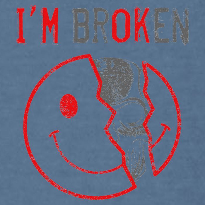 IM Ok IM Broken Invisible Illness I Am Ok Broken Garment-Dyed Sweatshirt