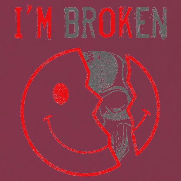 IM Ok IM Broken Invisible Illness I Am Ok Broken 16oz Travel Tumbler