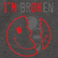 IM Ok IM Broken Invisible Illness I Am Ok Broken Vector Backpack