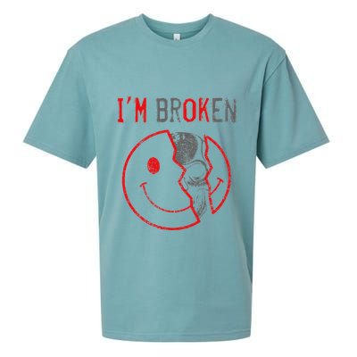 IM Ok IM Broken Invisible Illness I Am Ok Broken Sueded Cloud Jersey T-Shirt
