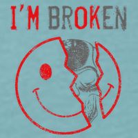 IM Ok IM Broken Invisible Illness I Am Ok Broken Sueded Cloud Jersey T-Shirt