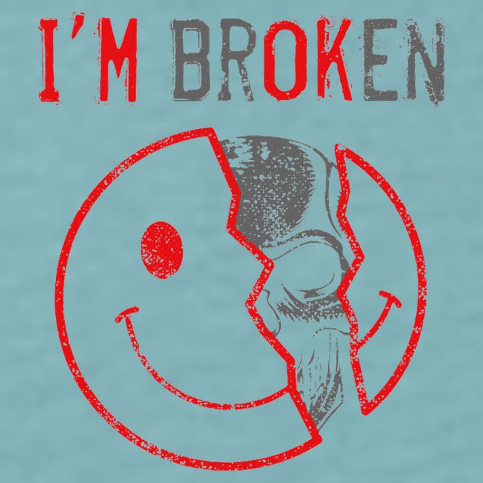 IM Ok IM Broken Invisible Illness I Am Ok Broken Sueded Cloud Jersey T-Shirt