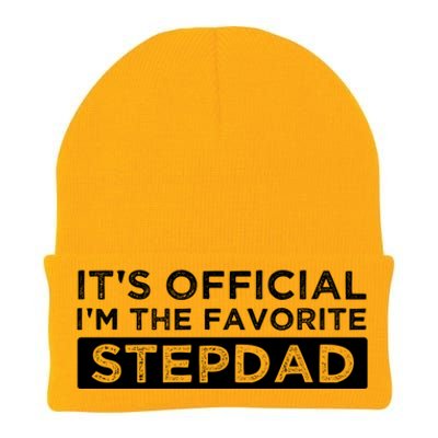 It's Officiclal I'm Bonusmeaningful Giftdad Bonus Father Stepdad Cool Gift Knit Cap Winter Beanie